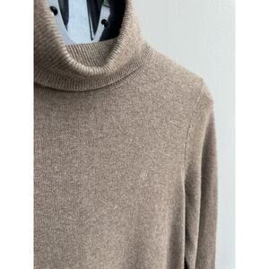 Lauren Ralph Lauren Brown Knit Turtleneck Pullover Sweater Embroidered Men's L